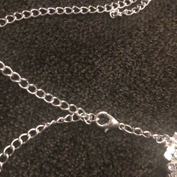 Rhinestone double chocker Y necklace  NWT - Picture 8 of 8